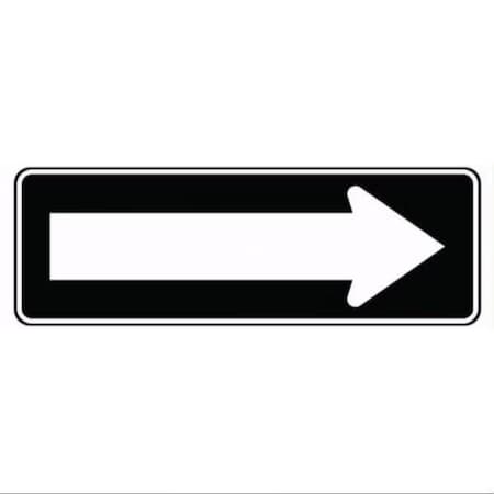 Accuform DIRECTION SIGN ARROW WHITE ON BLACK FRR120RA FRR120RA